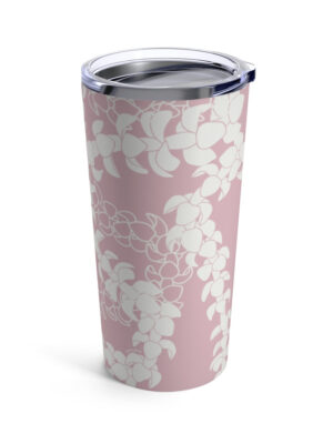 Tumbler 20oz- Puakenikeni Curvilinear Lei (Rosey Pink)
